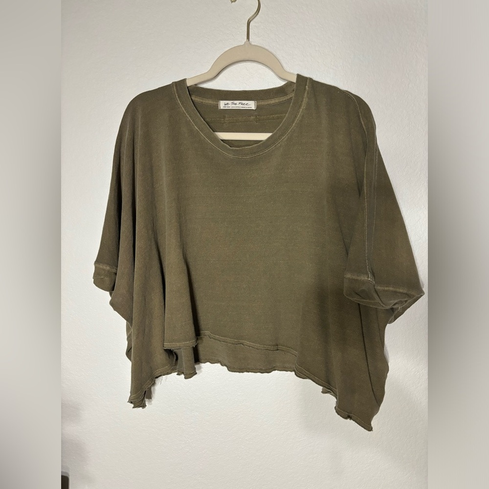 Free People We the Free rosemary cropped tea xs